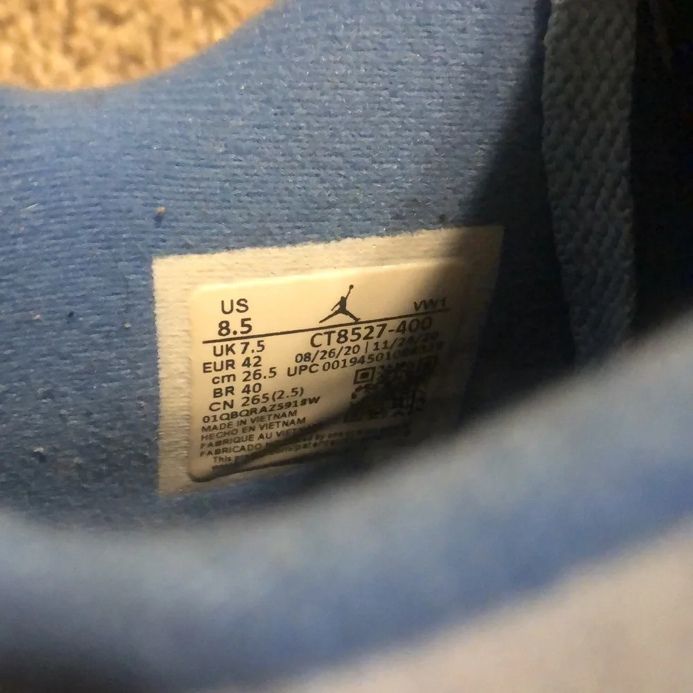 Jordan 4 unc, - Picture 6 of 7